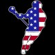 U.S.A. Themed Lacrosse Player Decal