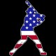 U.S.A. Themed Lacrosse Player Decal
