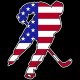 U.S.A. Hockey Player Decal