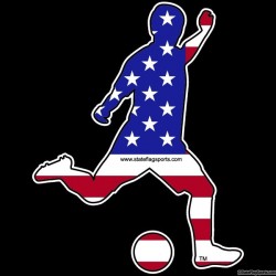 U.S.A. Soccer Player Decal